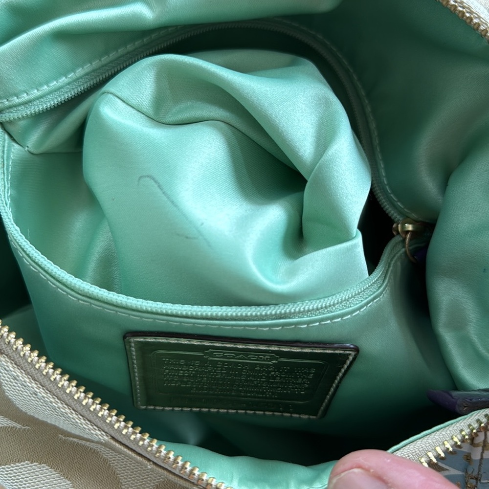 Coach Vintage Jazzy Poppy Glamour Signature Crossbody Hobo - Picture 13 of 16